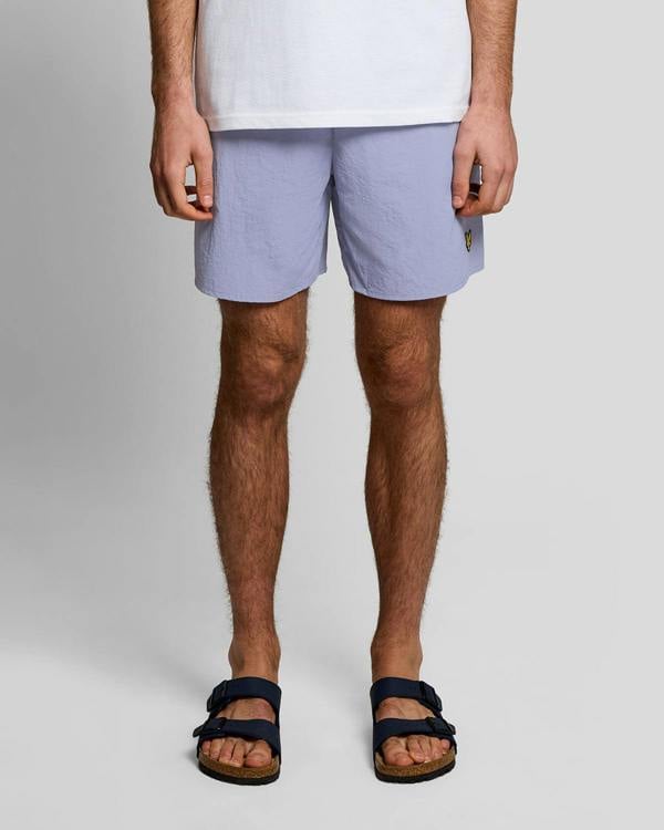 Lyle & Scott Plain Mens Swim Shorts - Y128 Bubble Blue | CHO | Designer Mens Swimming Shorts