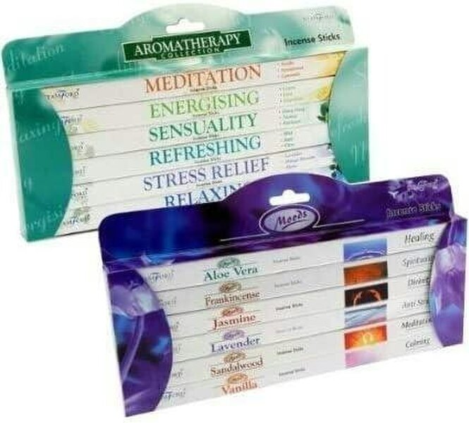 Stamford Moods and Aromatherapy Incense Sticks Gift Set, 2 sets, 96 sticks