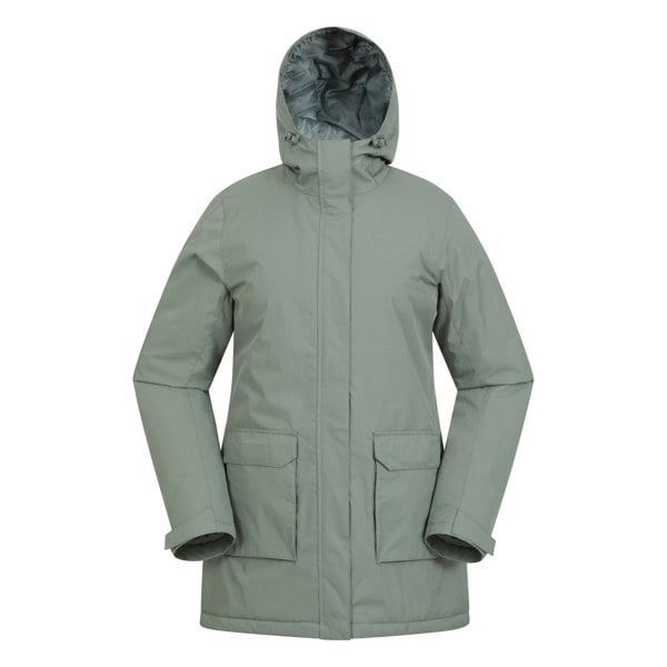Mountain Warehouse Womens Ranger Water Resistant Padded Parka - Khaki Green