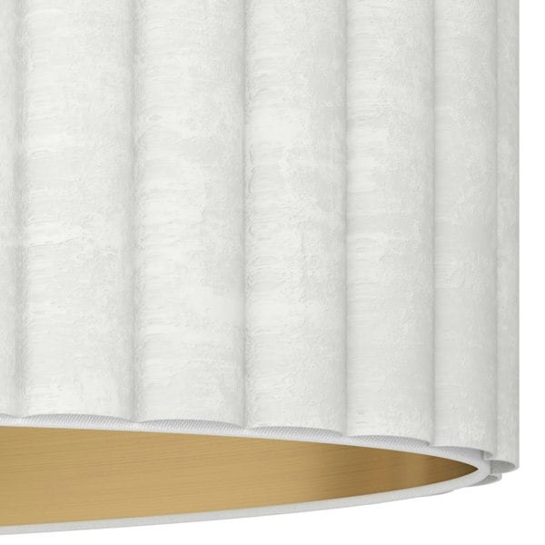 EGLO Tamaresco Pendant Light - Large Oval-Shaped Brushed Brass and White Velvet