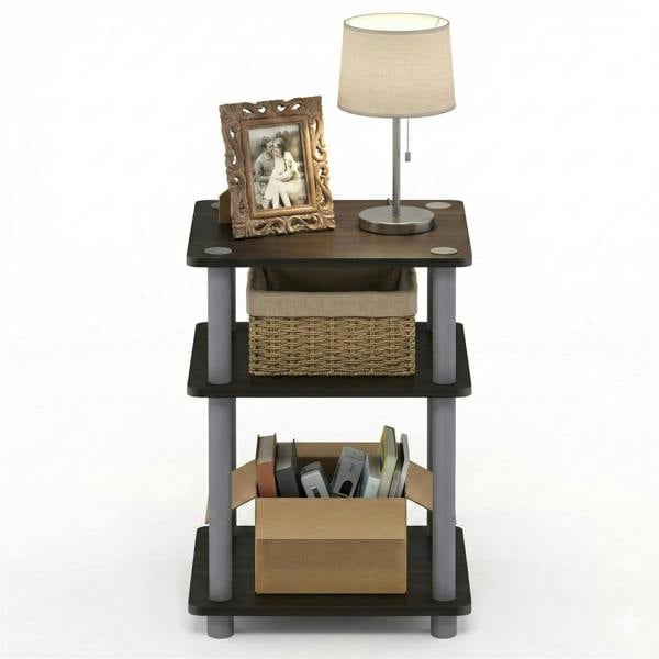 WALPLUS GY Turn-N-Tube Easy Assembly Multipurpose Shelf, Espresso perfect for organized storage and display - 15095CC