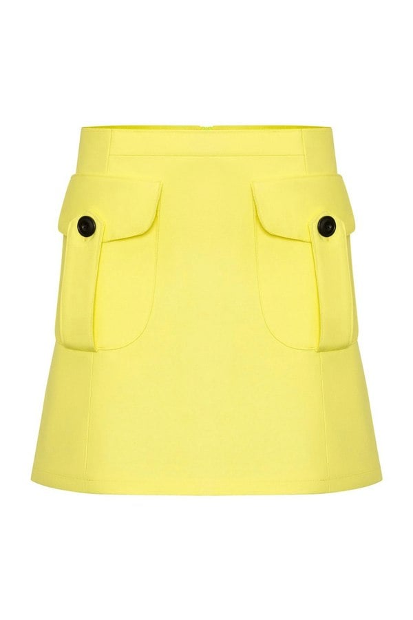 Bo Carter A Line Rhonda Skirt in Organic Cotton - Yellow