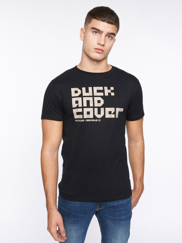 Duck and Cover Balding T-Shirt - Black