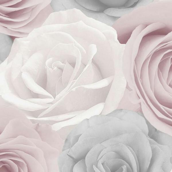 World Of Wallpaper Melany Roses Wallpaper - Pink - 