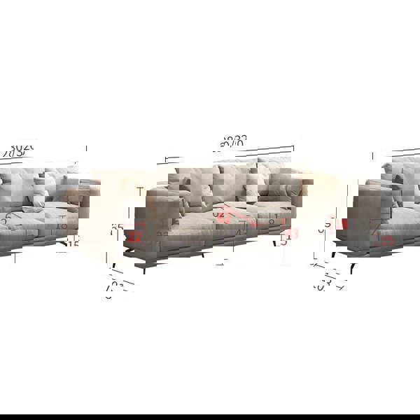 NR23 Two/Three Seater Sofa, Leathaire-Weilai Concept-Three Seater 280cm-Colour No.15 ( As main photos )-Weilai Concept