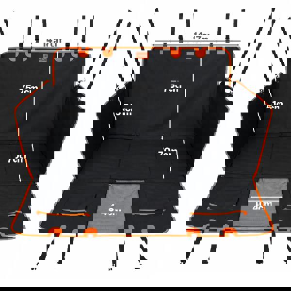 Skylos Dog Car Seat Cover Convertible Pet Back Seat Hammock Protector Waterproof