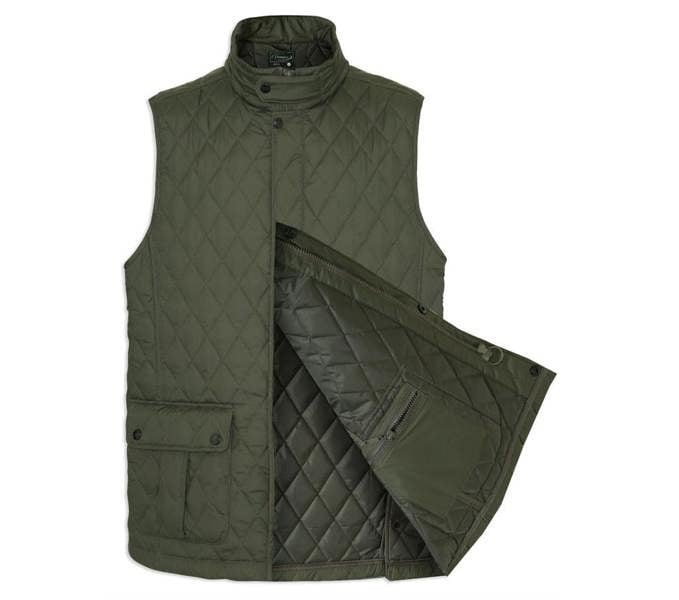 Champion Ashby Quilted Gilet in Olive a lightweight quilted bodywarmer 