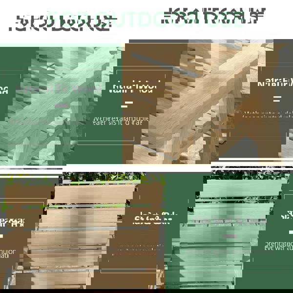 Garden Loveseat with Built-in Coffee Table