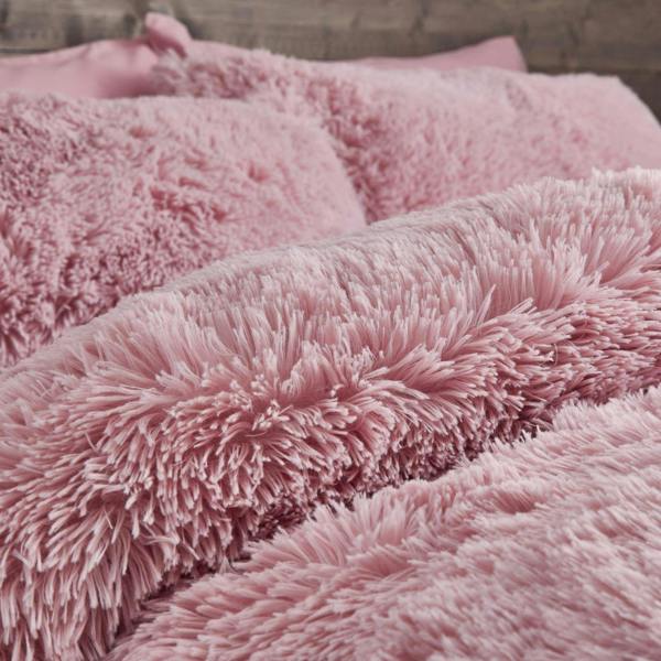 Cuddly Blush Pink Duvet Cover Set