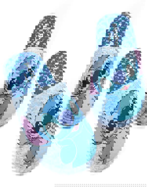 Disney Womens Blue Lilo and Stitch Mule Slippers