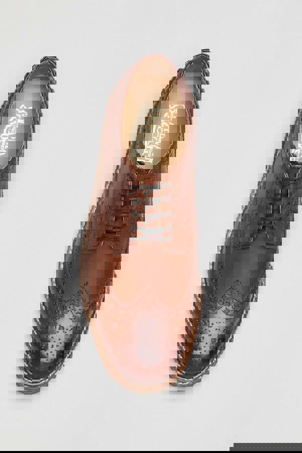 Chapman & Moore Longwing Brogue Country Leather Men's Berry Shoes