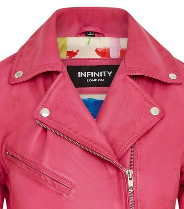 Infinity Leather Women's Classic Brando Biker Leather Jacket - Broome