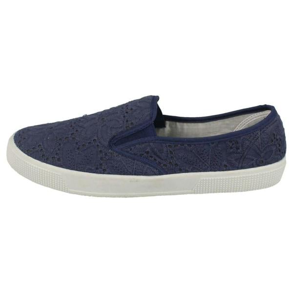 Spot On Ladies Spot On Slip On Plimsolls