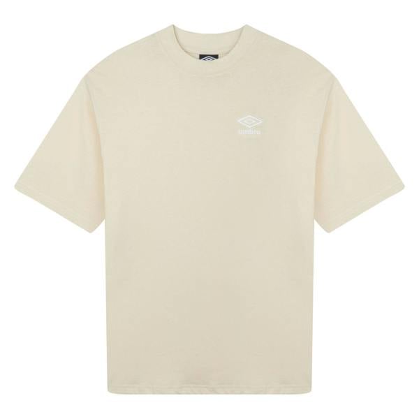 Umbro Womens Core Oversized T-Shirt - Biscotti/White