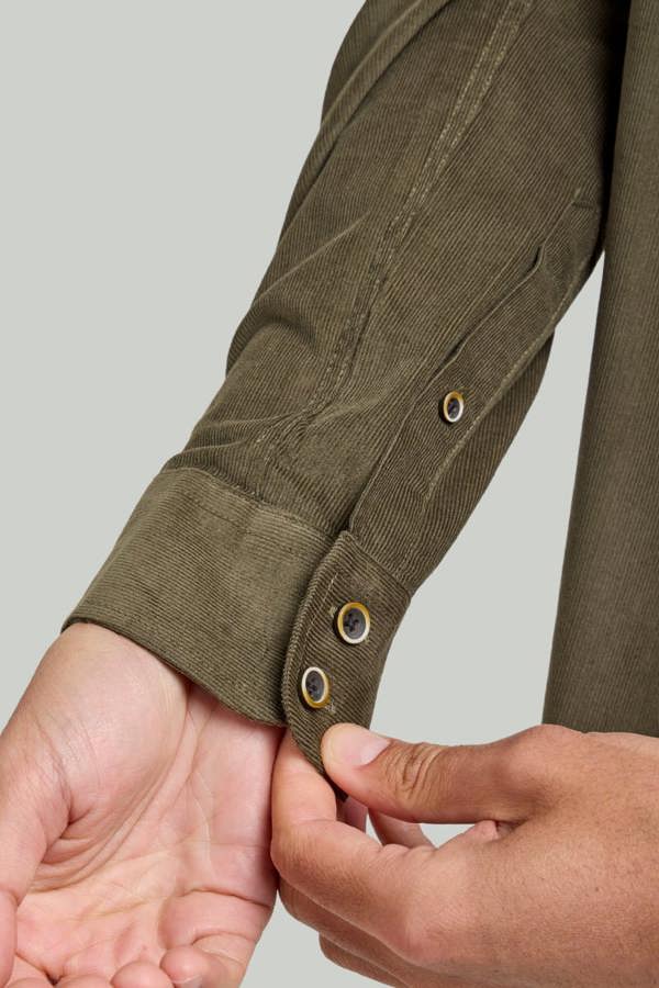 Green Corduroy Shacket