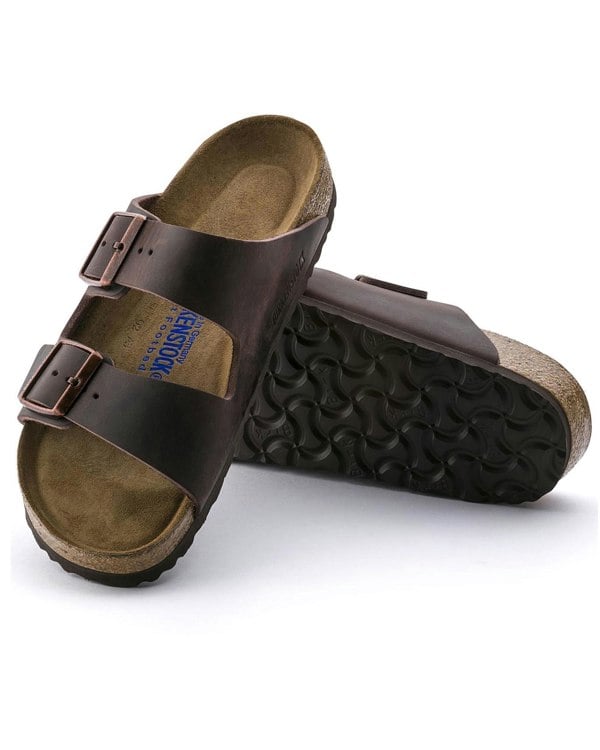 Birkenstock Arizona Soft Footbed Mens Oiled Leather Sandals - Habana - CHO - Designer Mens Sandals