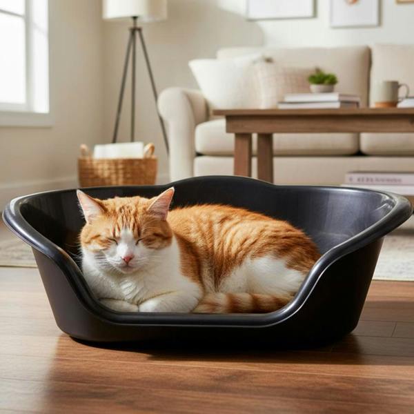 Ketoplastics Small Dog Bed Plastic Pet Bed - Black
