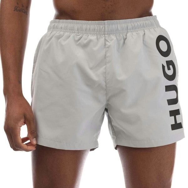 Hugo Mens Abas Logo Swim Shorts - Grey