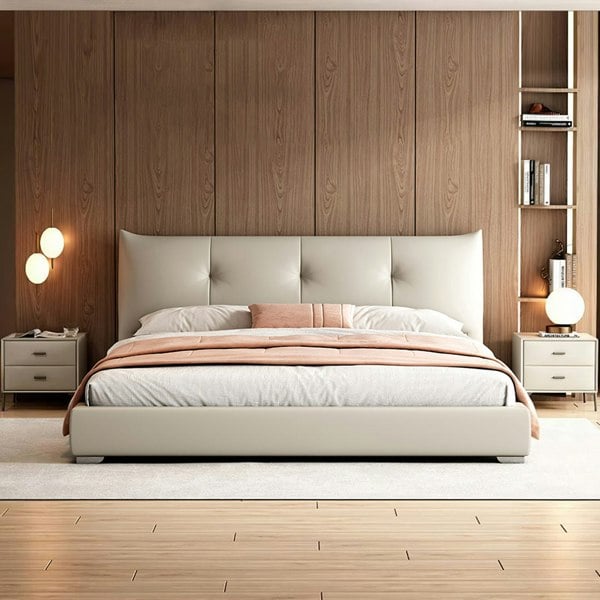 Arjun King Size Superking Size Bed, Leather-Ritconcept-Rit Concept