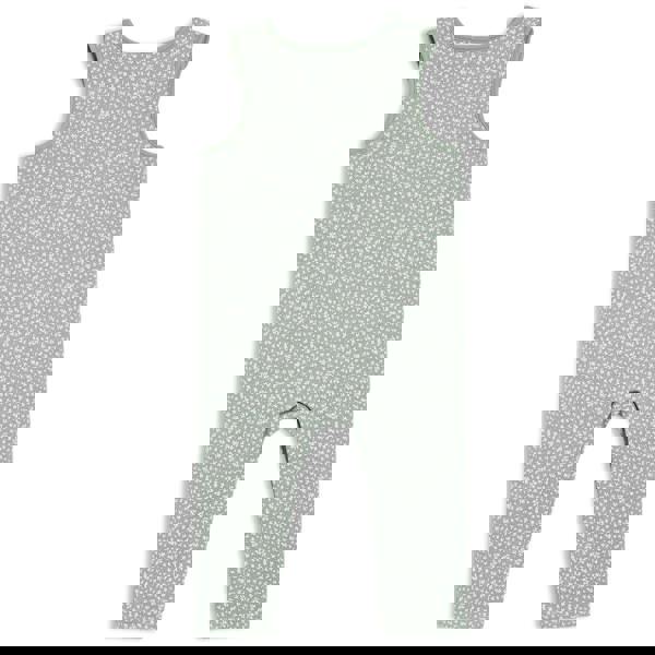 Baby Unisex Sprig Printed Dungaree 2pc Set, Multicolour - Minicuddles