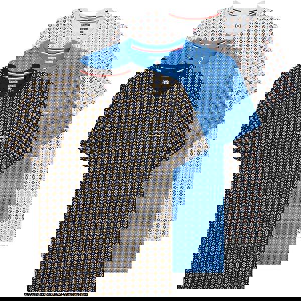 Lambretta Mens All Over Geometric Smart Classic Retro T-Shirt