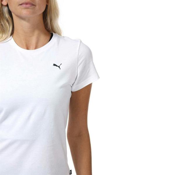 Puma Womens/Ladies Small Logo Cotton T-Shirt - White - 