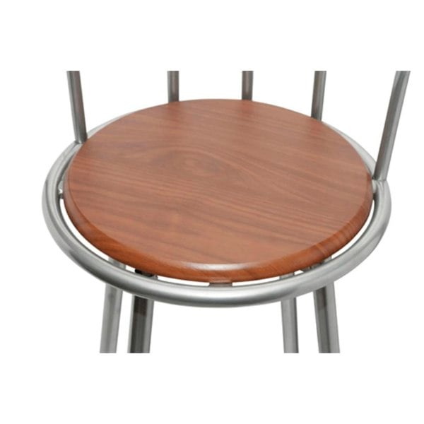 Berkfield Bar Stools 2 pcs Brown Steel