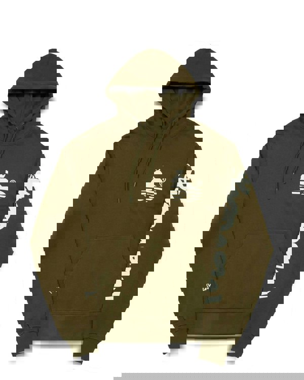 Money Sig Line Fleece Hood Olive