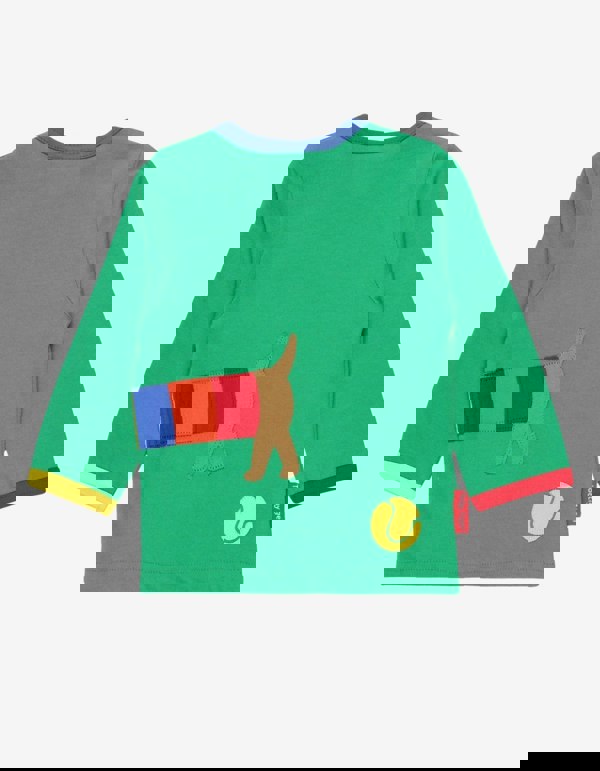 Organic Multi Sausage Dog Applique T-Shirt - Toby Tiger UK Retail