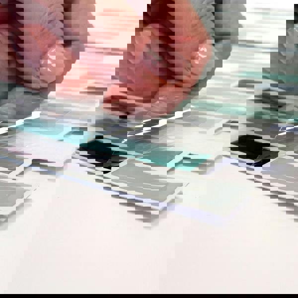 WALPLUS Metallic Turquoise Mosaic Glossy 3D Sticker Tile 30.5 x 15.4cm (12 x 6 in) - 12pcs in a pack