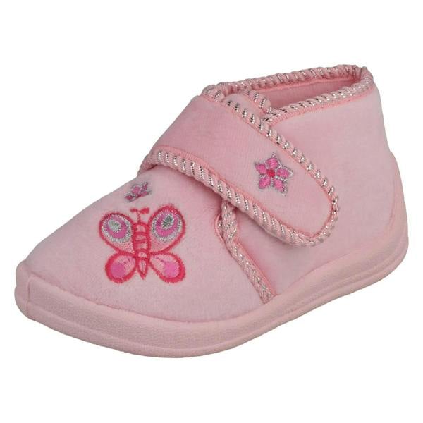 Spot On Girls Spot On Bootee Slippers With Butterfly Detail X2030