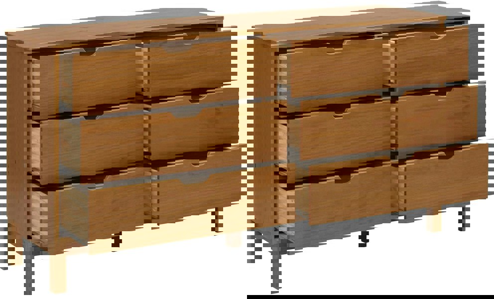 Dorel Home Post Chest with 6 drawers in stained wax