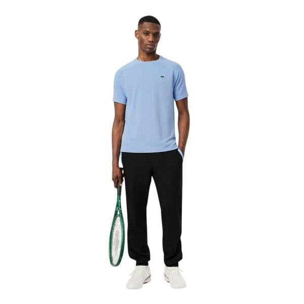 Lacoste Mens Embroidered Logo Technical T-Shirt - Blue - 