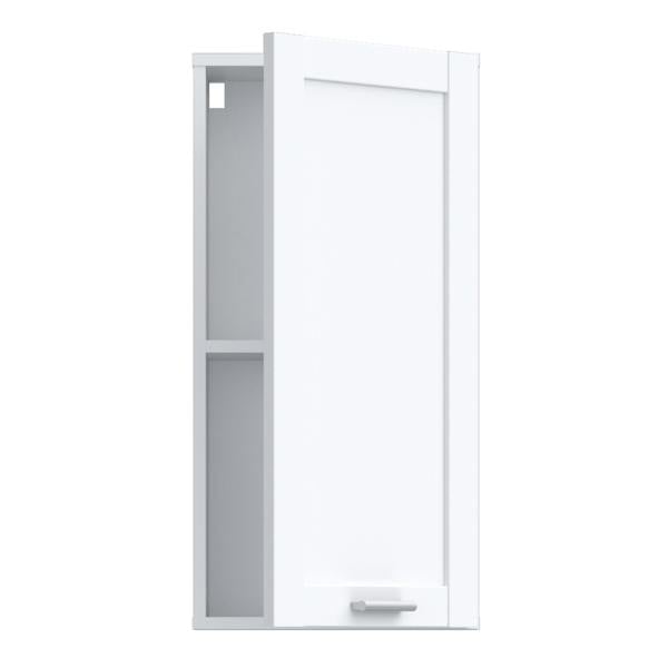 Furniture To Go Lokko Hanging Cupboard with 1 Door & Silver Handle in White