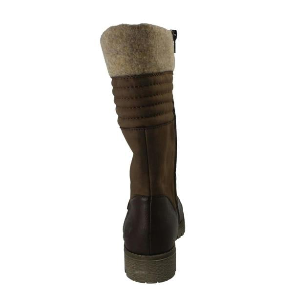 Rieker Ladies Rieker Zip Mid Calf Fleece Lined Water Repellent Boots 78585