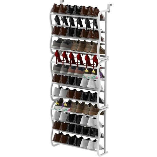 Havendro OVER DOOR HANGING SHOE RACK 12 TIER SHELF ORGANISER STORAGE STAND HOLDER