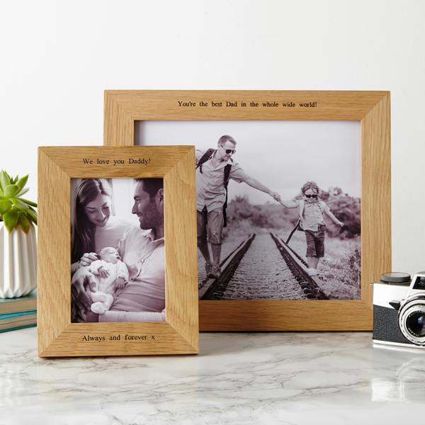 MijMoj Design Personalised Solid Oak Picture Frame
