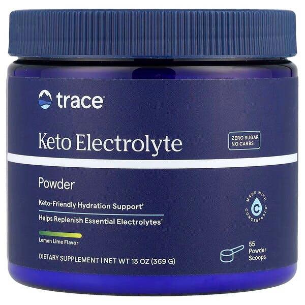 Trace Minerals Keto Electrolyte Powder, Lemon Lime - 369g