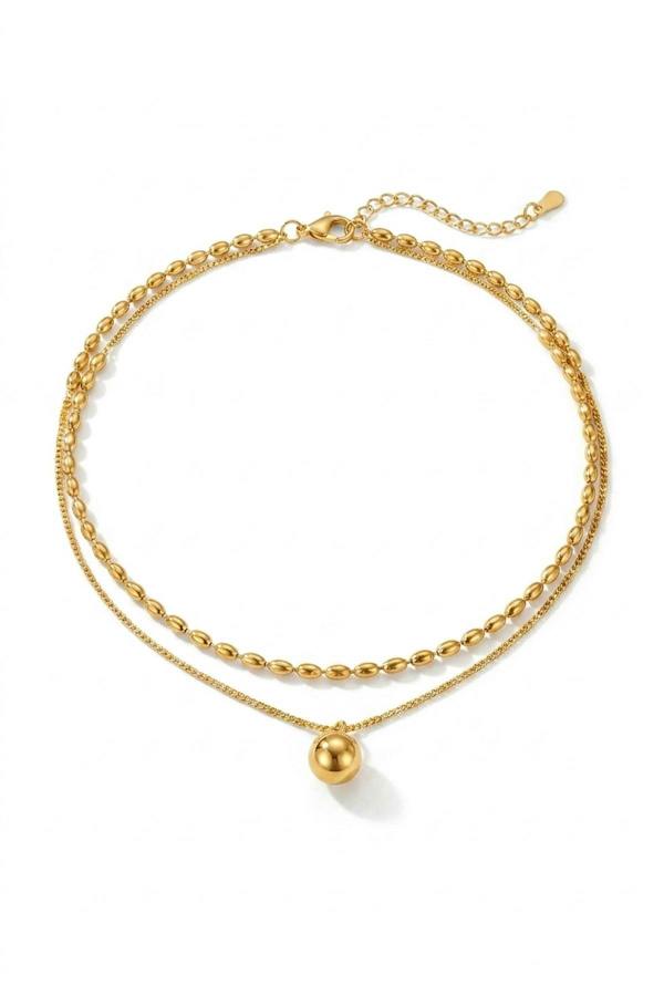 ARIIRA Sable Layered Gold Tone Bead