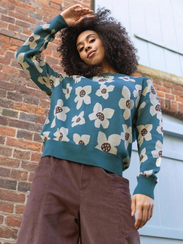 Kite Womens Organic Paper Petals Piddletrenthide Knit Jumper