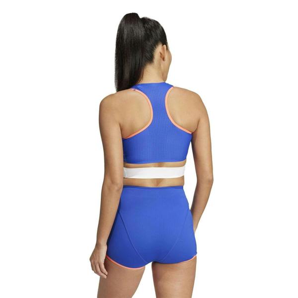 Adidas Womens/Ladies France Cropped Vest Top - Lucid Blue - 
