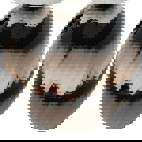 Hill Interiors Sepia Shadows Shade Linen Table Lamp (UK Plug) - Brown - 