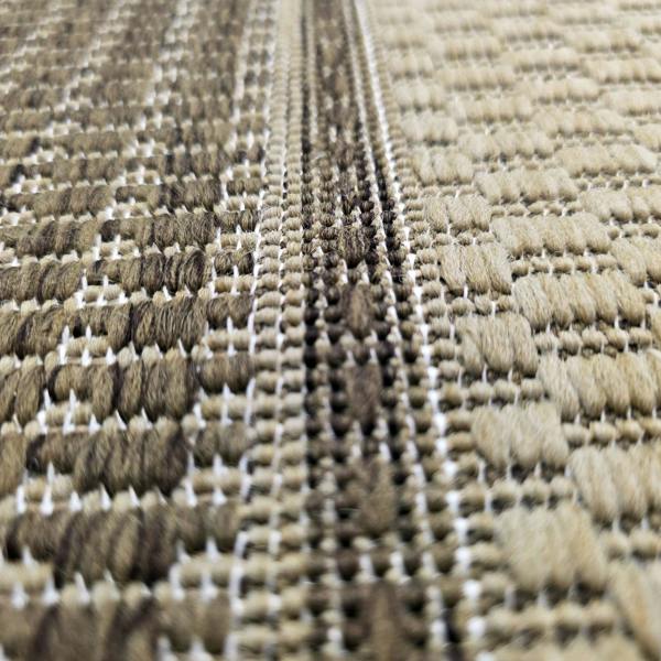 Non-Slip Beige Brown Rug Flat Weave Border Design Kitchen Dining Room Living Room Area Mat