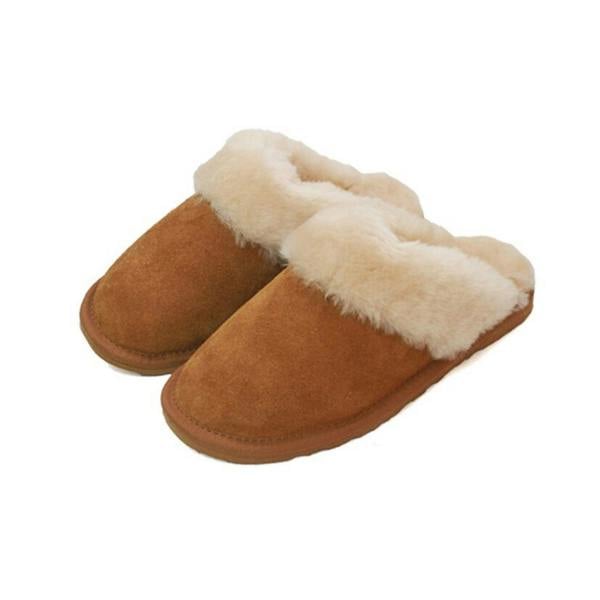Eastern Counties Leather Womens/Ladies Sheepskin Lined Mule Slippers - Chestnut - 