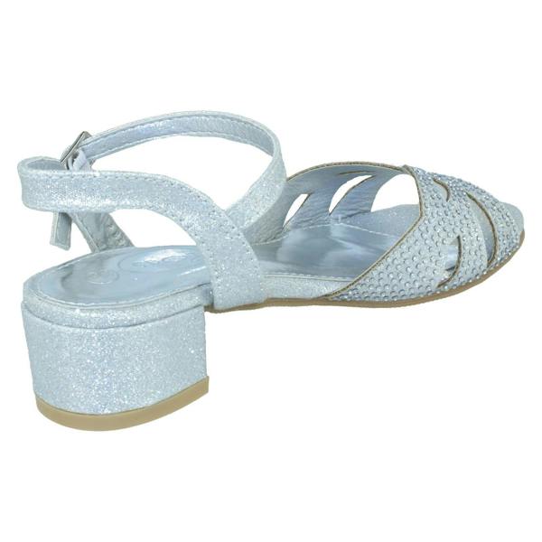 Spot On Girls Spot On Mid Heel Glitter Sandals H1111