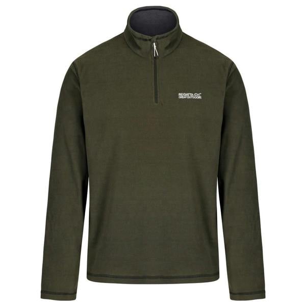 Regatta Great Outdoors Mens Thompson Half Zip Fleece Top - Dark Khaki