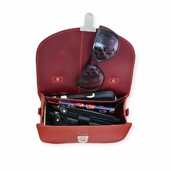 Zatchels Olympia Handmade Leather Crossbody  Handag - In Stock & Ready to Ship - Magenta