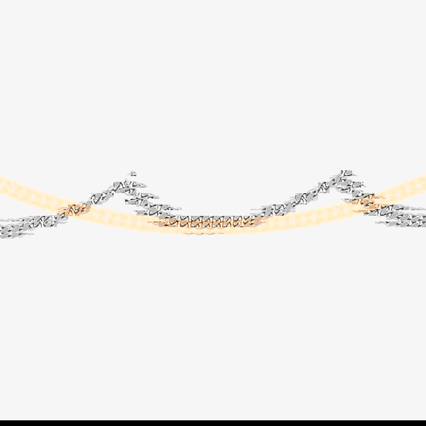 T. H. Baker 9ct Rose Gold Diamond-Cut Curb Chain Necklace 5.13.6745