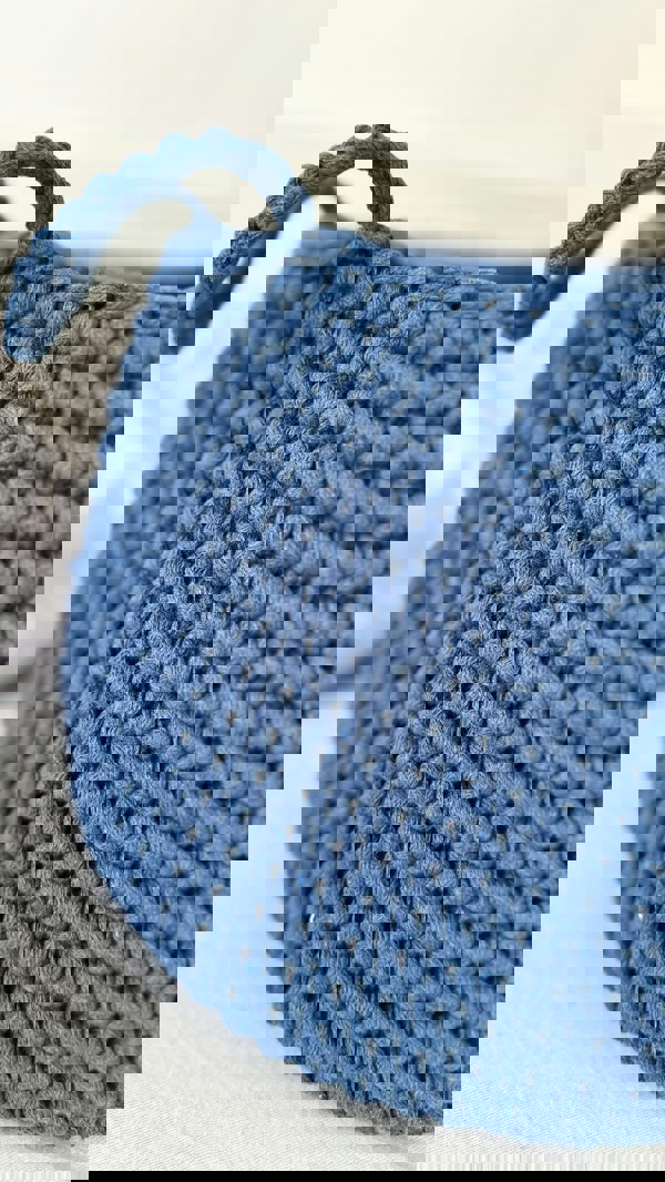 Zuri House Crochet basket, size L | DENIM BLUE