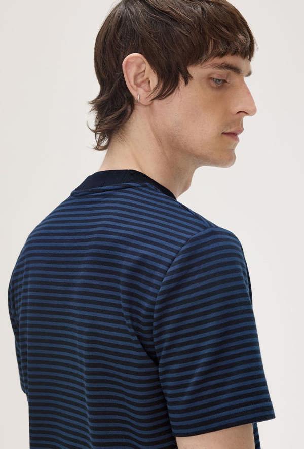 Fred Perry Men's Fine Stripe Heavy Weight T-Shirt